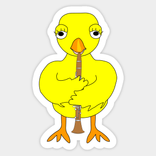 Clarinet Chick Sticker